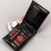 Peterson PTN 304-CA fekete férfi bőr pénztárca 12 x 9.5 x 3 cm