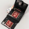 Peterson PTN 317Z-CA fekete férfi bőr pénztárca 10 x 13 x 3 cm
