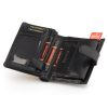 Peterson PTN 348Z 2-1-1 fekete férfi bőr pénztárca 9.5 x 12.5 x 2.5 cm