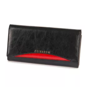   Peterson PTN PL-467.01 fekete-piros női bőr pénztárca 18.5 x 9.5 x 3 cm