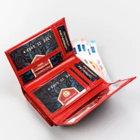   Peterson PTN 247-BO piros női bőr pénztárca 12.5 x 9 x 3.5 cm
