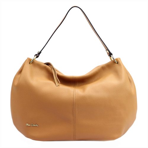 Pierre Cardin 6331 EDF / 5341 EDF barna női bőr kézitáska, válltáska 43 x 29 x 10 cm