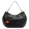 Pierre Cardin 6331 EDF / 5341 EDF fekete női bőr kézitáska, válltáska 43 x 29 x 10 cm