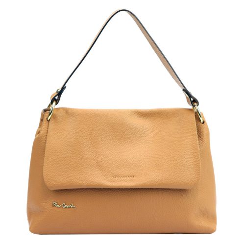 Pierre Cardin 6333 EDF barna női bőr kézitáska, válltáska 34 x 23 x 13 cm