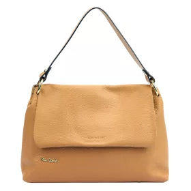   Pierre Cardin 6333 EDF barna női bőr kézitáska, válltáska 34 x 23 x 13 cm