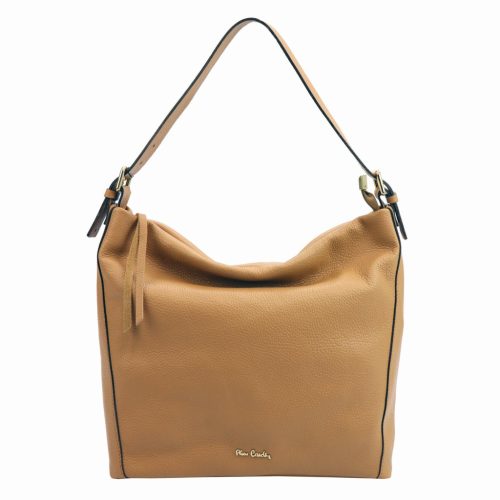 Pierre Cardin 6334 EDF barna női bőr kézitáska, válltáska 39 x 33 x 13 cm