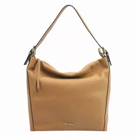   Pierre Cardin 6334 EDF barna női bőr kézitáska, válltáska 39 x 33 x 13 cm
