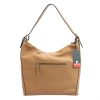 Pierre Cardin 6334 EDF barna női bőr kézitáska, válltáska 39 x 33 x 13 cm