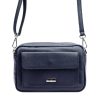 MiaMore 01-041 navy női bőr válltáska, oldaltáska 23 x 16 x 9 cm