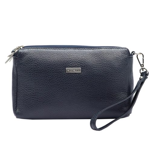 MiaMore 01-042 navy női bőr kézitáska, válltáska, oldaltáska 24 x 15.5 x 7 cm