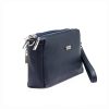 MiaMore 01-042 navy női bőr kézitáska, válltáska, oldaltáska 24 x 15.5 x 7 cm