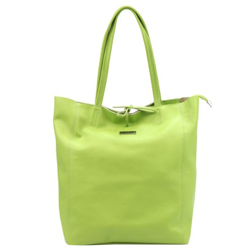 MiaMore 01-014 Z zöld női bőr válltáska 40 x 38 x 13 cm