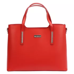   MiaMore 01-035 D (22-003-1) piros női bőr kézitáska, válltáska, oldaltáska 37 x 28.5 x 16 cm