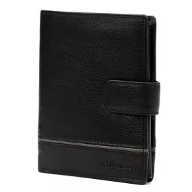   Albatross E-78L fekete férfi bőr pénztárca 10.5 x 12.8 x 2.8 cm