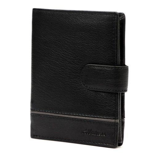 Albatross E-78L fekete férfi bőr pénztárca 10.5 x 12.8 x 2.8 cm