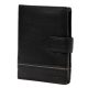 Albatross E-78L fekete férfi bőr pénztárca 10.5 x 12.8 x 2.8 cm