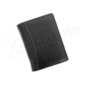   Wild Things Only 5500/5352 fekete férfi bőr pénztárca 9.2 x 12.5 x 2.3 cm