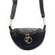 Luka 20-033 fekete női bőr válltáska, oldaltáska, crossbody 25 x 16 x 10 cm