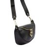 Luka 20-033 fekete női bőr válltáska, oldaltáska, crossbody 25 x 16 x 10 cm