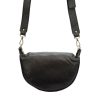 Luka 20-033 fekete női bőr válltáska, oldaltáska, crossbody 25 x 16 x 10 cm