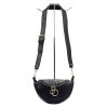 Luka 20-033 fekete női bőr válltáska, oldaltáska, crossbody 25 x 16 x 10 cm