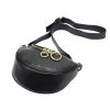 Luka 20-033 fekete női bőr válltáska, oldaltáska, crossbody 25 x 16 x 10 cm