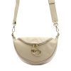 Luka 20-033 krém női bőr válltáska, oldaltáska, crossbody 25 x 16 x 10 cm