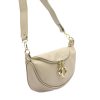 Luka 20-033 krém női bőr válltáska, oldaltáska, crossbody 25 x 16 x 10 cm