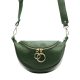 Luka 20-033 zöld női bőr válltáska, oldaltáska, crossbody 25 x 16 x 10 cm
