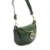 Luka 20-033 zöld női bőr válltáska, oldaltáska, crossbody 25 x 16 x 10 cm