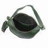 Luka 20-033 zöld női bőr válltáska, oldaltáska, crossbody 25 x 16 x 10 cm