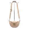 Luka 20-033 púderrózsaszín női bőr válltáska, oldaltáska, crossbody 25 x 16 x 10 cm