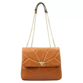   Luka 20-029 Bzzz barna női bőr kézitáska, válltáska, oldaltáska 27 x 20 x 9.5 cm