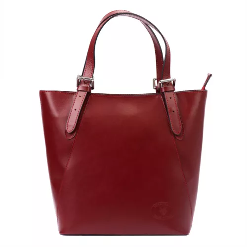 Florence 8470 bordó női bőr válltáska, shopper 35 x 31 x 13 cm