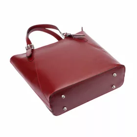   Florence 8470 bordó női bőr válltáska, shopper 35 x 31 x 13 cm