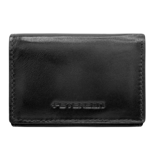 Peterson PTN RD-SWZX-86-GCL fekete női rostbőr pénztárca