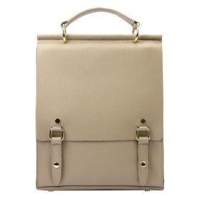   Luka 19-66 olasz minimal design mogyoró női bőr hátizsák 27 x 34 x 9 cm