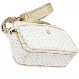 BRICIOLE 4047# fehér női rostbőr táska 27 x 20 x 11 cm