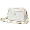 BRICIOLE 4047# fehér női rostbőr táska 27 x 20 x 11 cm