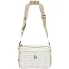 BRICIOLE 4047# fehér női rostbőr táska 27 x 20 x 11 cm