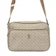 BRICIOLE 4047# fekete-bézs női rostbőr táska 27 x 20 x 11 cm