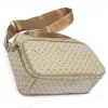 BRICIOLE 4047# fekete-bézs női rostbőr táska 27 x 20 x 11 cm