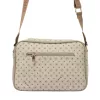 BRICIOLE 4047# fekete-bézs női rostbőr táska 27 x 20 x 11 cm