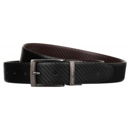 Peterson PTN RB35 PUF BLACK-BROWN férfi rostbőr öv