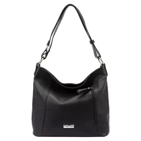   MiaMore 01-045 fekete női bőr válltáska, oldaltáska 35 x 30 x 13 cm