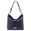 MiaMore 01-045 navy kék női bőr válltáska, oldaltáska 35 x 30 x 13 cm