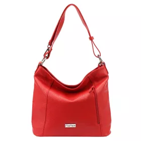 MiaMore 01-045 piros női bőr válltáska 35 x 30 x 13 cm