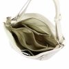 MiaMore 01-045 bézs női bőr válltáska 35 x 30 x 13 cm