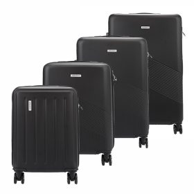   Gregorio fakete ABS keményfalú bőrönd szett 4 db-os 53/55/67/77 cm