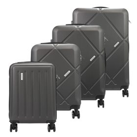   Gregorio antracit ABS keményfalú bőrönd szett 4 db-os 53/55/67/77 cm